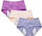 YOYI FASHION Women Menstrual Period Briefs Jacquard Easy Clean Panties 3 Pack Size 12, Blue, Nude, Violet