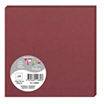Clairefontaine 11880C Packung (mit 25 Karten Pollen, 135 x 135 mm) 210g, bordeaux