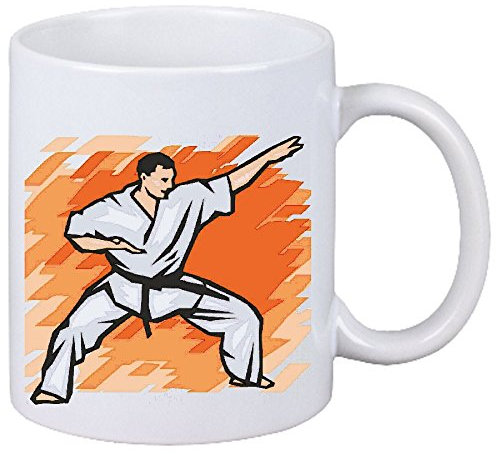 Tasse de Café Tasse à Thé … Coffee Mug Karaté Judo Lutte Mega Sport Loisir Loisirs hauteur Hauteur 9 cm de Diamètre 8 cm Volume 330 ml Le pour leur Partenaire - Collègue - Amis