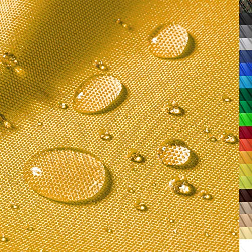 1buy3 DISCOVERY Wasserdichter Polyester Stoff | 3040 mm Wassersäule | Farbe 07 | Gelb | Polyester Stoff 160cm breit Meterware wasserdicht OUTDOOR extrem reissfest
