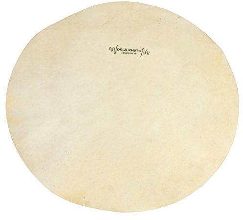World Rhythm 22,9 cm (9 Zoll) weißes Ziegenfell für Djembe Jembe Schlagzeugfell