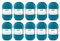 Gründl Hot Socks Pearl uni Strickwolle (kuschelig weiche Sockenwolle aus 75 % Merinowolle, 20 % Polyamid, 5 % Kaschmir, 50 g / 200 m, Nadelstärke: 2,5 - 3, 10 x 50 g), Petrol, 40 x 37 x 11 cm