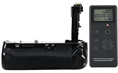 DSTE® Pro Battery Grip Built in 2.4G wireless remote control Compatible for Canon EOS 6D Mark II as BG-E21