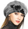 VECRY Damen Wolle Barette Angola Kleid Beanie Schädel Mützen Stricken Winter Hüte (Grau)