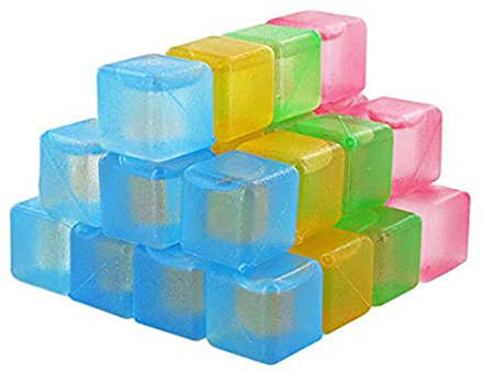 St@llion Plastic Reusable Chilling Ice Cubes BPA Free Cooling Ice Stones for Whiskey Juice Soft Drinks Water Ideal for Summer | Chills Without Diluting (Pink)