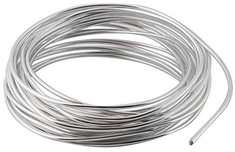 Aluminiumdraht, 2mm 5 meter, Basteldraht Aluminium Schmuckdraht Flexible Craft Kabel für Diy Handgefertigten Schmuck(Silber)