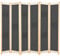 vidaXL Holz Raumteiler 6-TLG. Paravent Trennwand Umkleide Sichtschutz Spanische Wand Raumtrenner Stellwand Grau 240x170x4 cm Stoff Klappbar Platzsparend