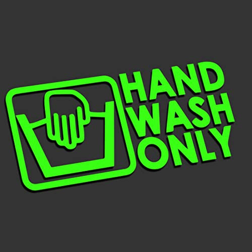 Decus Shop Hand Wash Only L 0172 (neon grün) // Sticker OEM JDM Style Aufkleber