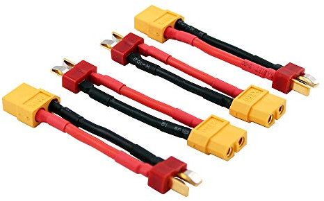 OliRC 4 St. XT60 Weiblich zu Männlichen T-Stecker/Adapter (Deans Style) mit 14awg 5cm Draht(C14-4)