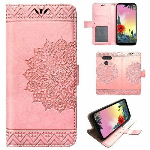 betterfon Hülle Kompatibel mit LG K50S | Klapphülle Schutzhülle mit Kartenfächer Kompatibel für K50S | Magnetverschluss Flip Case | Rosegold