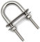 HEAVYTOOL U Bolzen 6mm x 42mm Edelstahl V4A AISI 316 Inox mit zwei Gegenplatten (2 Stück) Bügelschraube U Schraube Bügelbolzen U-Klammer U-förmiger Bolzen Rohrschelle