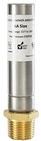 EFIELD MH-131, 1/2-Inch MIP Thread Stainless Steel Water Hammer Arrestor,(HAMMER006)