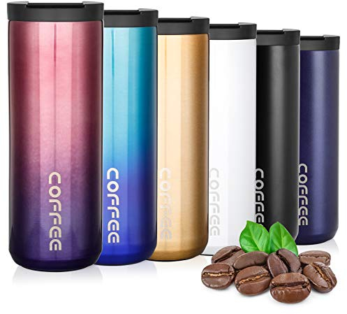 lalafancy Thermobecher 350ml/500ml Kaffeebecher-to-go, Isolierbecher Edelstahl Travel Mug Wiederverwendbarer Kaffeebecher mit Deckel für Kaffee, Wasser und Tee, Kaffee-to-go Becher
