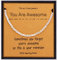 Suyi Inspirational Morse Code Armband für Frauen Mädchen 925 Sterling Silber Perlen Armbänder für Freund Tochter Freundin Frau Frau Mitarbeiter You Are Awesome