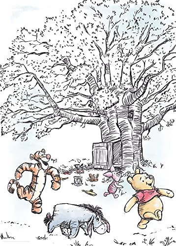 Komar Winnie Pooh Playground - Größe: 50 x 70 cm, Wandbild, Poster, Kunstdruck (ohne Rahmen), Disney