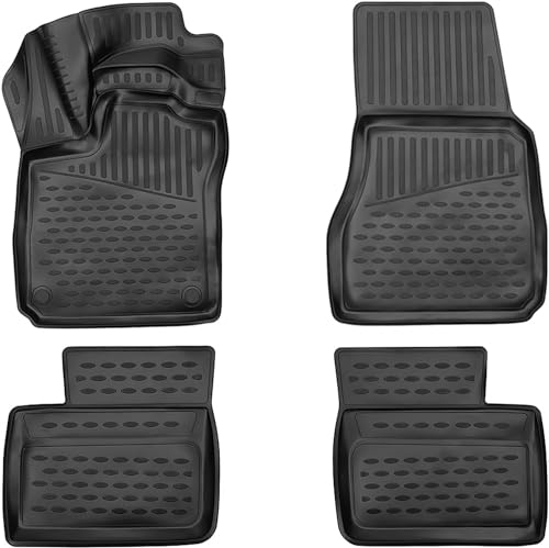ELMASLINE Design 3D Gummimatten Set für Renault TWINGO 3 III 2014-2024 | Fußmatten Extra hoher Rand
