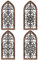 4 Pieces Thicken Rustic Wall Art - Modern Farmhouse Wooden Hollow Carved Design for Living Room, Bedroom, Hallway, Office, Kitchen (Elegant Style)