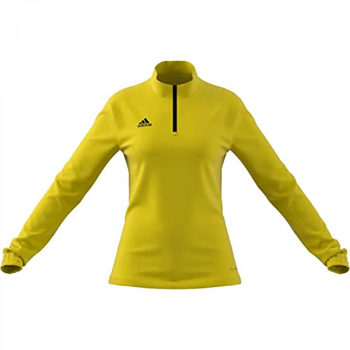 adidas Women's Entrada 22 Training Top, Team Yellow/Black, XL