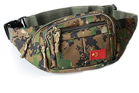 Gürteltasche,Camo Wasserdicht Bauchtasche Camouflage Hüfttasche Nylon Geldgürtel für Männer Kinder Jungen Laufen Wandern Reisen Sport 13,65 * 4,68 Zoll