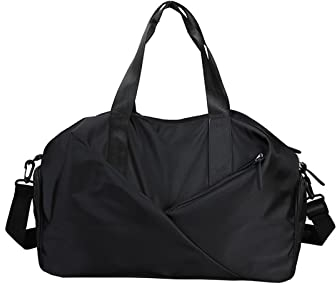 CORIOS Reisetaschen Duffle Bag für Herren/Damen Nylon Sporttasche Fitnesstasche Weekender Übernachtung Tasche Schwimmtasche Groß Kabinenreisetasche Trainingstasche Handgepäck mit Schuhfach Schwarz