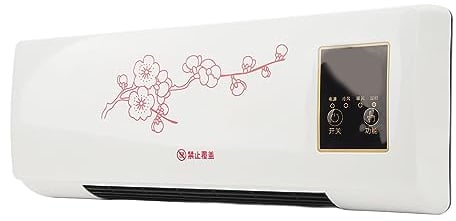 Mini Klimaanlage, Wandmontage Heizung mit Timer, Fernbedienung Luftvorhang Fan Indoor über Tür Fan, Klimaanlagen Fan für Bad, Schlafzimmer, Büro, Garage