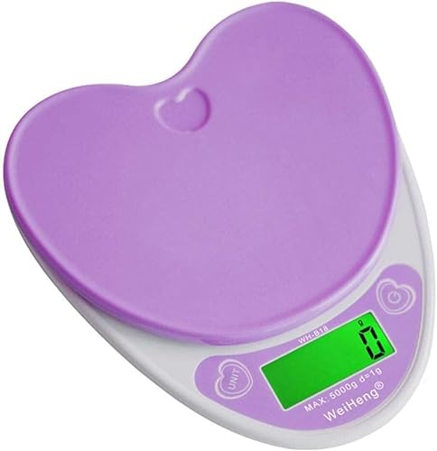 TIST Balance Alimentaire De Cuisine Balance Électronique Portable De Haute Précision Balance Électronique De Nourriture Rose Coeur - Violet (3000g / 0.1g)