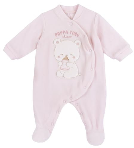 Chicco Tutina In Ciniglia, Con Apertura Frontale Neonata 0-24 mesi, Rosa (2), 6 mesi, Designed in Italy
