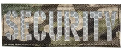 uuKen Security Patch Reflective Laser Cut 4×1.4 Security Patches for Jacket Enforcement Plate Carrier Tactical Vest Uniforms with Hook and Loop（RL Camo,S 4×1.4)