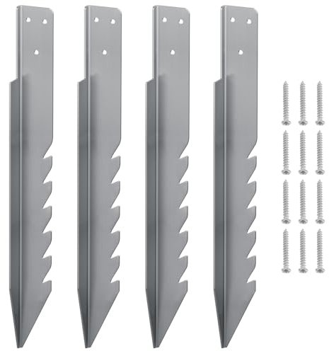 Mordx 4Pcs Ancrages au Sol pour Balançoire, Ancrage de Jardin, Fixations de Balançoire, résistantes à l'usure, Galvanisées, Coupe Vent, Imperméables, 420 mm