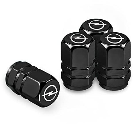 HGDFSVD 4 Stück Reifenventilabdeckungen, für Opel Astra Zafira Meriva Corsa Insignia Vectra Schraubenabdeckung Mit Dichtung Auto Radkappen Ventilkappen Reifenventilkappen,A