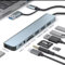 USB C HUB 8 in1, USB C HUB Multiport Adapter with 100W 4K HDMI, USB-C & 2 USB-A Data Ports,Cards, USB Type C Hub for MacBook Air/Pro, iPad Pro, Dell XPS, HP, Samsung, Chromebook, Huawei,