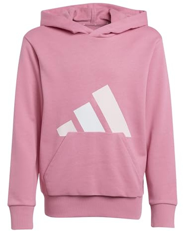 adidas Unisex Kids Essentials Big Logo Hoodie Sweatshirt, pink fusion/clear pink/white, 9-10 Years