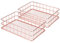 Nordic Simple Aufbewahrungskorb aus Schmiedeeisen, 2 Stück, Roségold, Desktop-Organizer-Behälter (Groß)