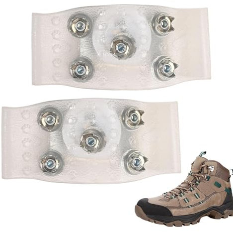 Tacchetti da ghiaccio per scarpe e stivali, Chiodi per scarpe da neve e ghiaccio | 1 paio di tacchetti da ghiaccio per suola intermedia resistenti,Tacchetti da neve antiscivolo, impugnature da ghiacci