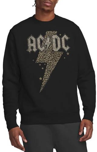 AC/DC ACDC Leopard Bolt Crew Sweatshirt