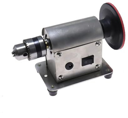 NGBFF Rock Tumbler Kit, Machine de polissa et de meula de Bureau 100W, for bricola, Travail du Bois, Bijoux en Jade, Moteur de Tour d'établi Dentaire,Outils de Bricolage