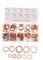 Healifty 200 Pièces Ensemble de joints en cuivre rondelle plate piéces auto seal Scellage joint de trou de climatisation rondelle d'étanchéité kit d'assortiment de rondelles en cuivre rouge
