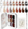 Gradient Painting Gel, 9 Colors Ombre Gel Nail Polish with Sponge & Clips, White, Beige, Pink, Brown, Black Nail Polish Set for DIY Soak-Off UV/LED Nail Art