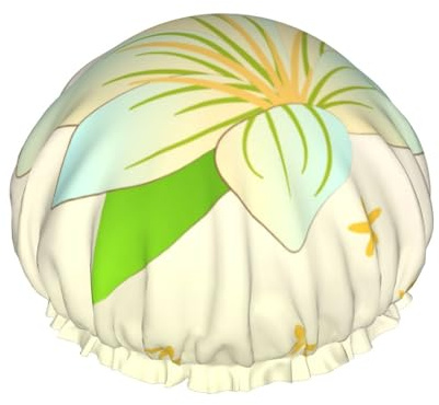 Bonnet de douche à imprimé jonquilles en fleurs – Bonnet de bain double couche réutilisable – Bonnet de douche respirant pour voyage, hôtel et utilisation à la maison