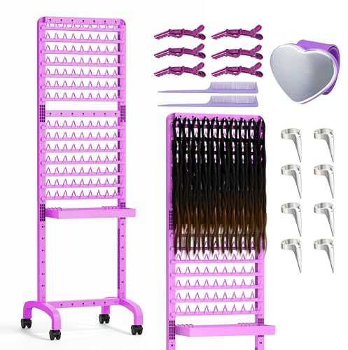 Sunnacate Braiding Hair Rack 280 Pegs with Tray and Braid Tools