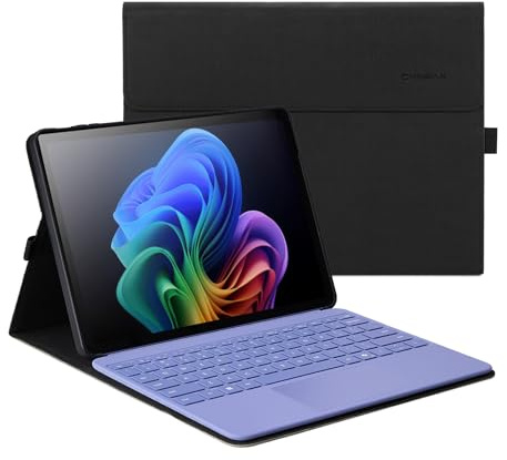 Omnpak Case for Microsoft Surface Pro 12 (2025) 12-inch,Black | Lightweight Protective, Multiple Angle, Stylus Holder, Compatible with Type Cover Keyboard