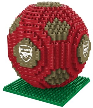 FOCO Offizielles Lizenzprodukt BRXLZ-Steine 3D-Fußball BAU-Set In Alternativen Vereinsfarben (Arsenal FC)