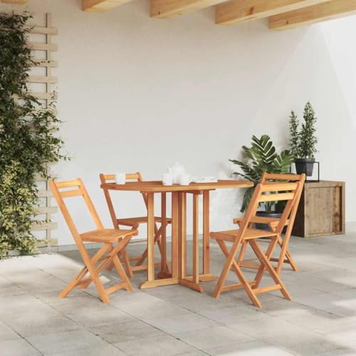 IBUQDDV Klappbarer Gartentisch Butterfly aus Teak Massivholz 120x70x75 cm faltbar für Terrasse Garten Esstisch Outdoor Möbel langlebig witterungsbeständig