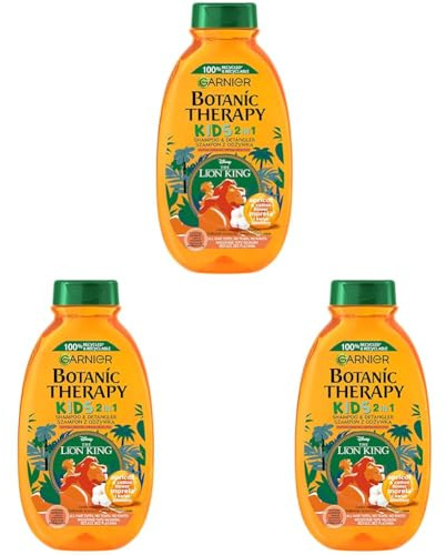Garnier Botanische Therapie Aprikose und Baumwollblüte Shampoo 2in1 Kinder König Löwe 250ml (Packung mit 3)