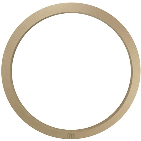 Phoenix MDF Rundrahmen & Bastelring, Massiver Keilrahmen rund für Leinwände, Makramee & Traumfänger, Formstabiler Holzring zum Bespannen & Dekorieren 60 cm