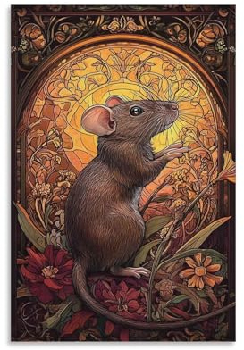 Jigsaw Puzzle 1000 Teile Jugendstil-Maus-Illustration Puzzle Erwachsene 1000 Teile Puzzles Geschenkideen 26x38cm