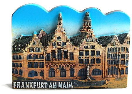 Relief-Magnet Frankfurt Altstadt, ca. 5 x 6,5 cm
