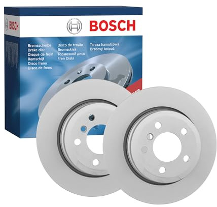 Bosch BD1045 Brake Disc Set - 320 mm - Rear Axle - 1 Set of 2 Discs | Vented Coated Discs - ECE-R90 Certified - Great Cooling, Advanced Corrosion Protection