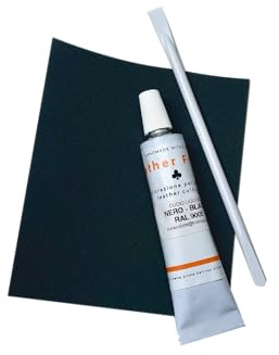 Colourcare24 - Flüssigleder/Reparaturflüssigkeit für Leder, beige, 9 ml für die Wiederherstellung und Reparatur von Flicken, Löchern, Rissen in Leder/ Kunstleder. Für Auto-Sitze, PKW-Innenausstattung, Sofa und Sessel, Farbe Schwarz aus den RAL-Farben 9005.