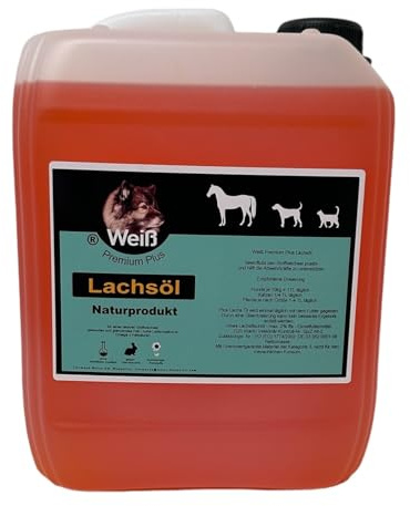 Weiß-Premium Lachs-Öl reines Fischöl für Hunde 10L
